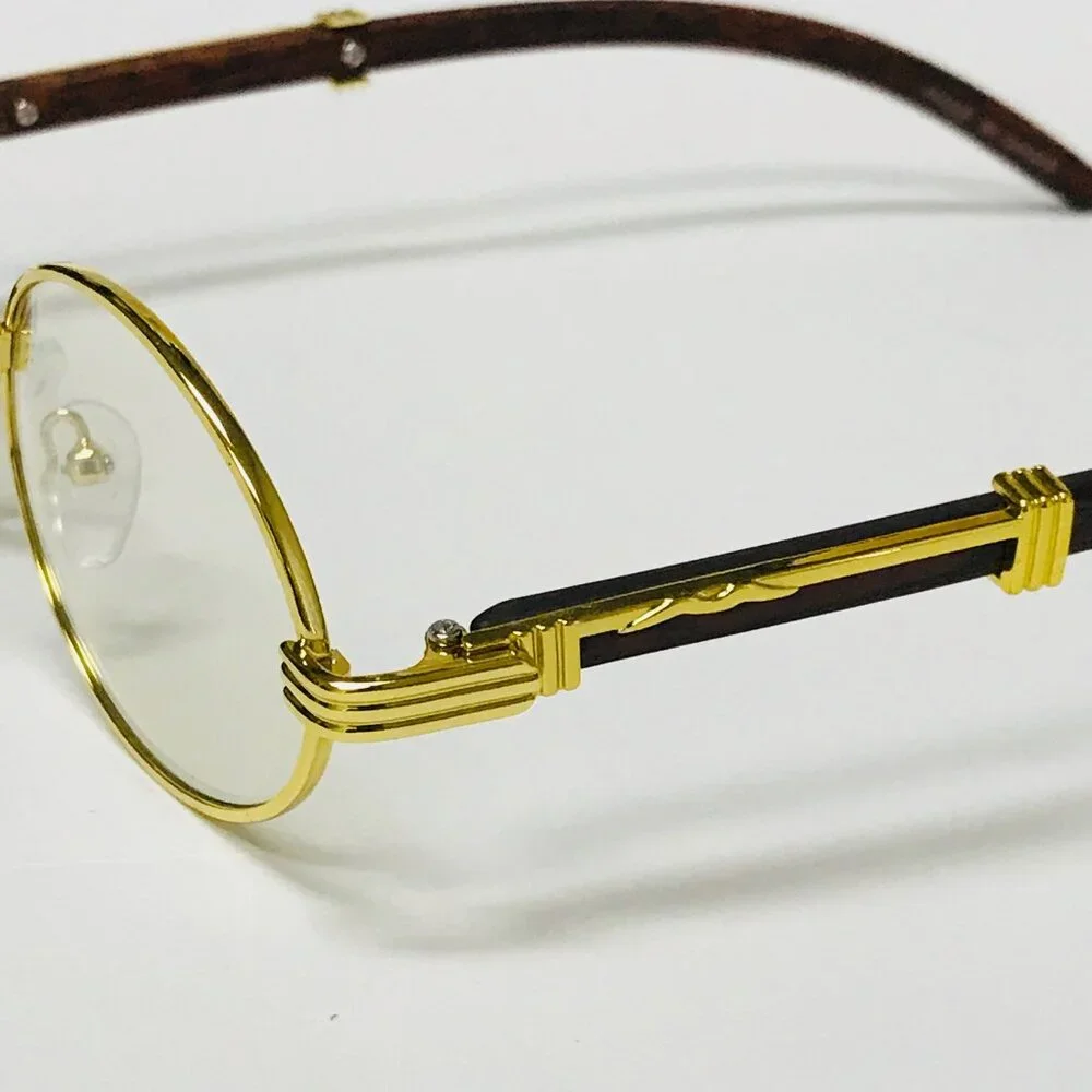 Oval Clear Lens Men Sunglasses Square Gold Frame Hip Hop Style Buffs Migos Gafas